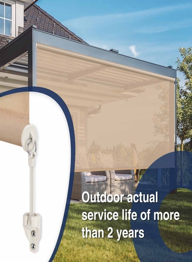 Vasteo Coolaroo Shade Replacement Parts Bungee Kit and End Cap,Weather Resistance,for Coolaroo Exterior Roller Shade,Outdoor Blinds,Roller Shades(Sand,2 Set) - Image 2